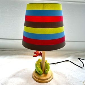 Dinosaur bedside lamp green blue red